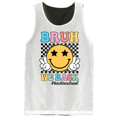 Bruh We Back Teachers Retro Back To School Boy Girl Mesh Reversible Basketball Jersey Tank