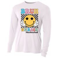 Bruh We Back Teachers Retro Back To School Boy Girl Cooling Performance Long Sleeve Crew