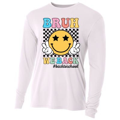 Bruh We Back Teachers Retro Back To School Boy Girl Cooling Performance Long Sleeve Crew