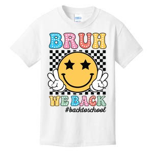 Bruh We Back Teachers Retro Back To School Boy Girl Kids T-Shirt