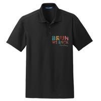 Bruh We Back Teachers Retro Vintage Back To School Dry Zone Grid Polo