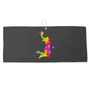 Basketball Women Large Microfiber Waffle Golf Towel