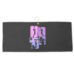 Basketball Women Large Microfiber Waffle Golf Towel