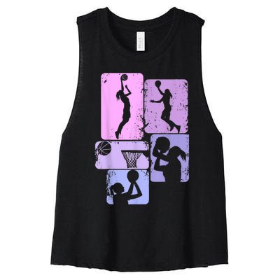 Basketball Women Women's Racerback Cropped Tank