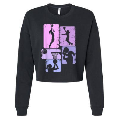 Basketball Women Cropped Pullover Crew