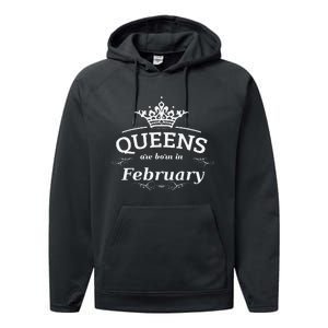 Birthday Wo Born In February Performance Fleece Hoodie