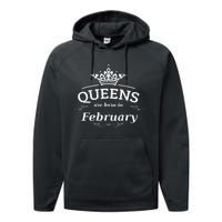 Birthday Wo Born In February Performance Fleece Hoodie