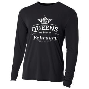 Birthday Wo Born In February Cooling Performance Long Sleeve Crew