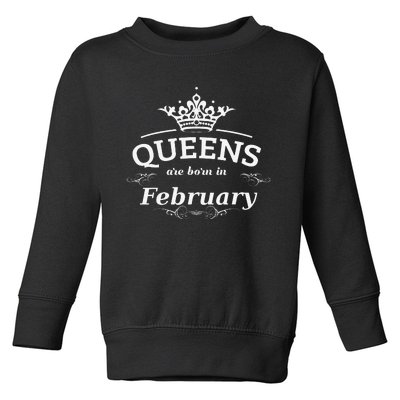 Birthday Wo Born In February Toddler Sweatshirt