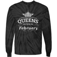 Birthday Wo Born In February Tie-Dye Long Sleeve Shirt