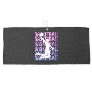 Basketball Women Large Microfiber Waffle Golf Towel