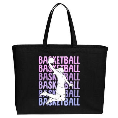 Basketball Women Cotton Canvas Jumbo Tote