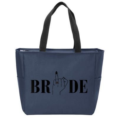 Bride Wedding Bridesmaid Squad Bachelorette Party Matching Zip Tote Bag