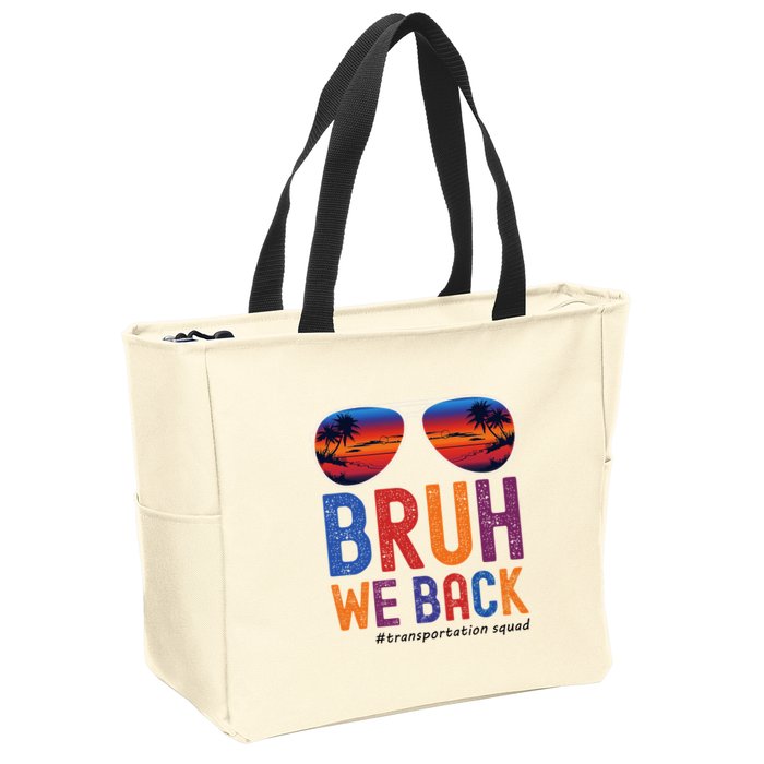 Bruh We Back Transportation Squad First Day Of School Zip Tote Bag
