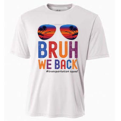 Bruh We Back Transportation Squad First Day Of School Cooling Performance Crew T-Shirt