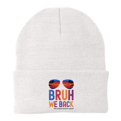 Bruh We Back Transportation Squad First Day Of School Beanie