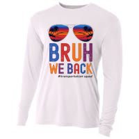 Bruh We Back Transportation Squad First Day Of School Cooling Performance Long Sleeve Crew