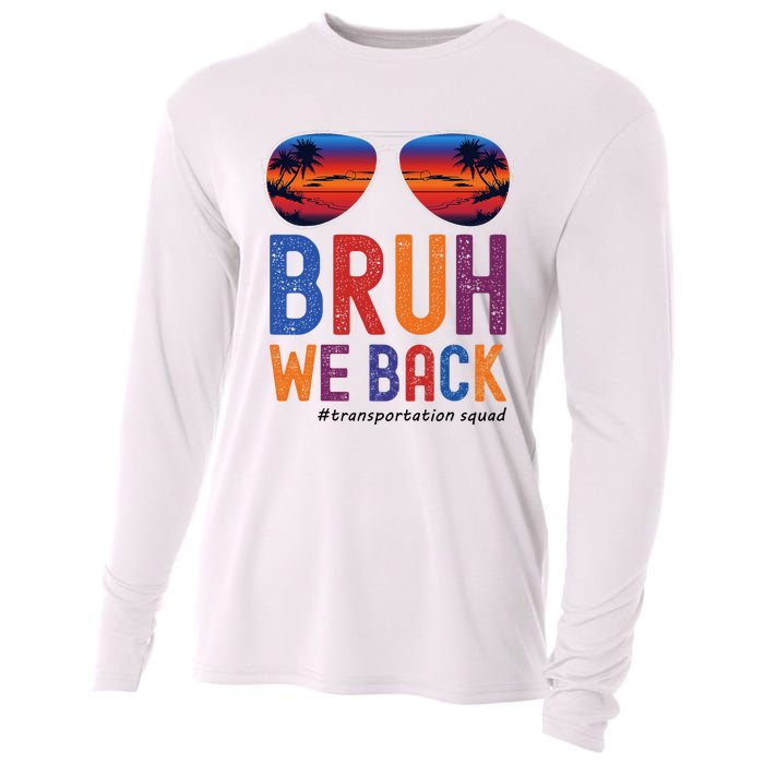 Bruh We Back Transportation Squad First Day Of School Cooling Performance Long Sleeve Crew