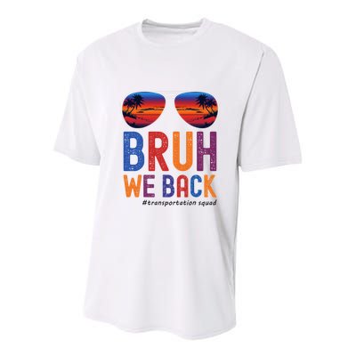 Bruh We Back Transportation Squad First Day Of School Youth Performance Sprint T-Shirt