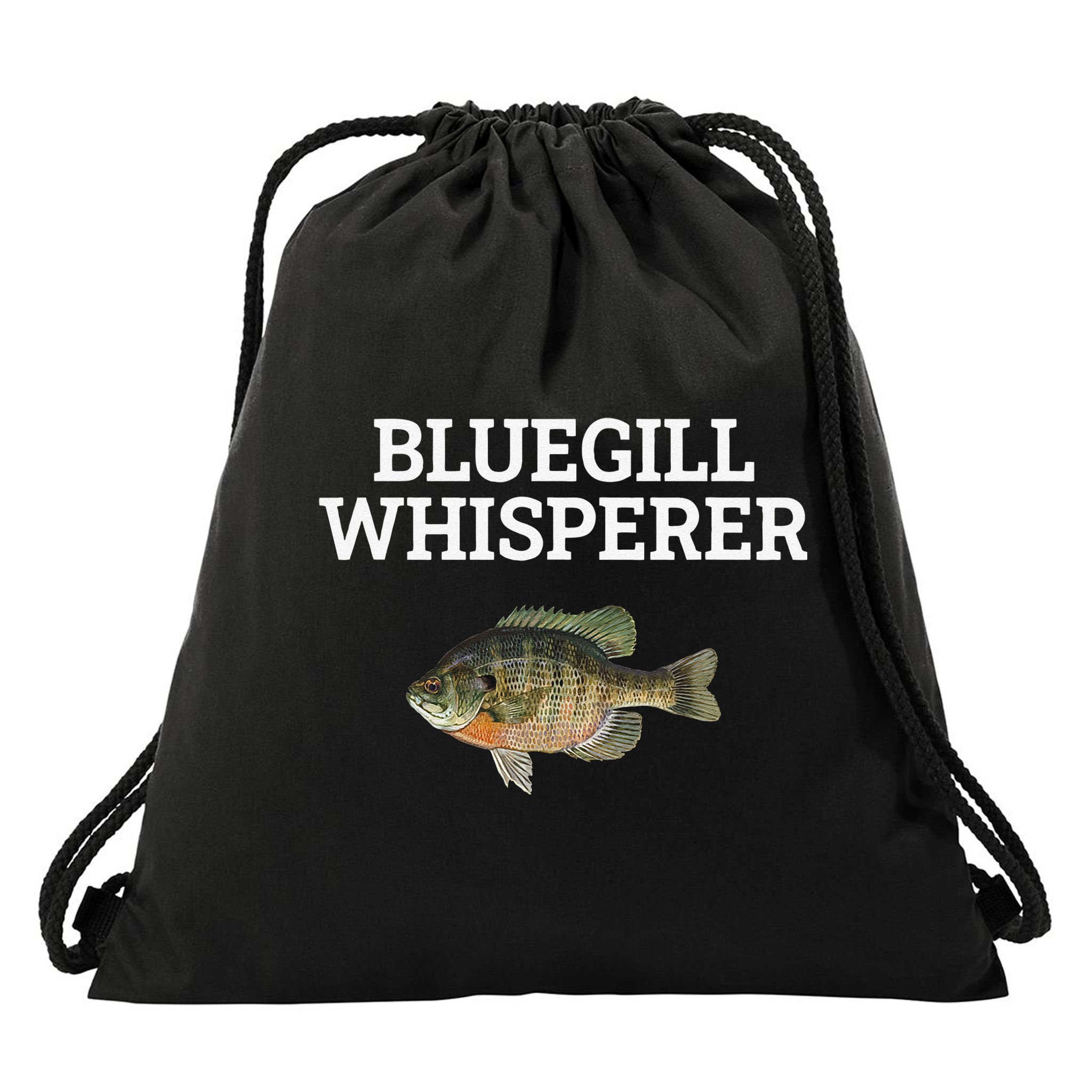Bluegill Whisperer Bluegill Fishing Drawstring Bag