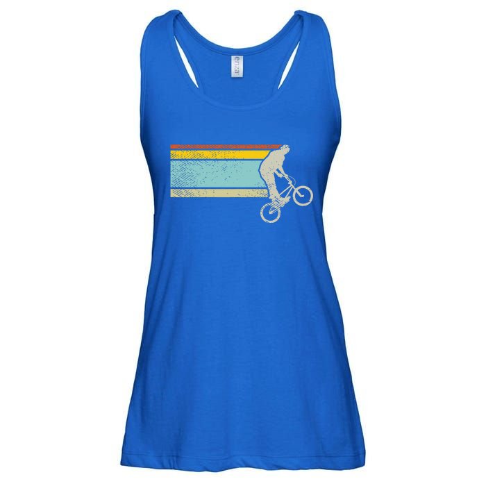 Bmx Wheelie Bike Trick Vintage Flatland Cycling Bicycle Gift Ladies Essential Flowy Tank