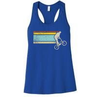 Bmx Wheelie Bike Trick Vintage Flatland Cycling Bicycle Gift Women's Racerback Tank