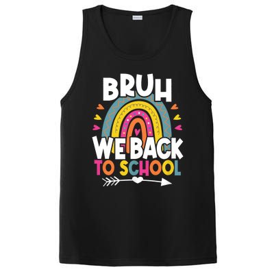 Bruh We Back Teachers Back To School Bruh We Back Rainbow PosiCharge Competitor Tank