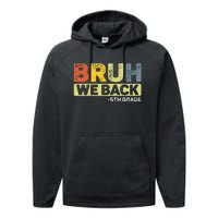 Bruh We Back 5th Grade Back To School Performance Fleece Hoodie