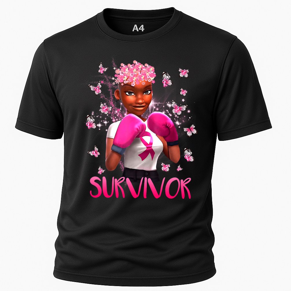 Black Women Breast Cancer Survivor Breast Cancer Awareness Performance Shirt