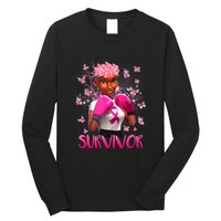 Black Women Breast Cancer Survivor Breast Cancer Awareness Long Sleeve Shirt