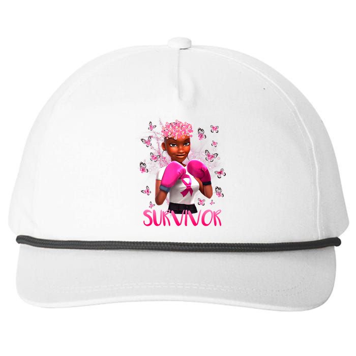 Black Women Breast Cancer Survivor Breast Cancer Awareness Snapback Five-Panel Rope Hat