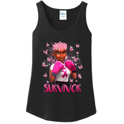 Black Women Breast Cancer Survivor Breast Cancer Awareness Ladies Essential Tank