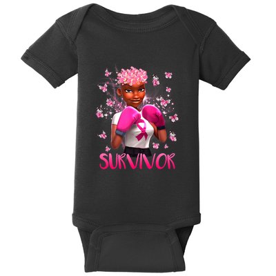 Black Women Breast Cancer Survivor Breast Cancer Awareness Baby Bodysuit