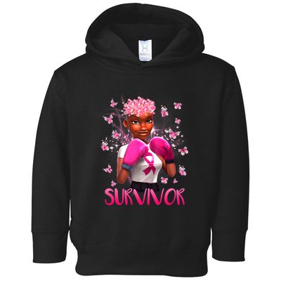 Black Women Breast Cancer Survivor Breast Cancer Awareness Toddler Hoodie