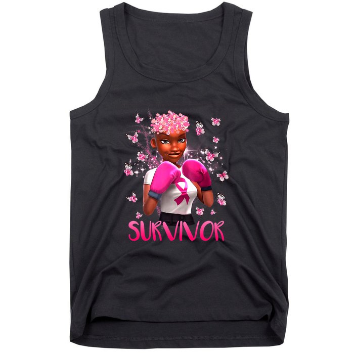 Black Women Breast Cancer Survivor Breast Cancer Awareness Tank Top