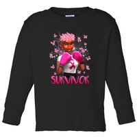 Black Women Breast Cancer Survivor Breast Cancer Awareness Toddler Long Sleeve Shirt