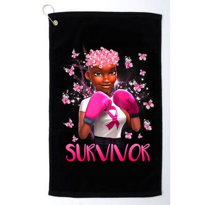 Black Women Breast Cancer Survivor Breast Cancer Awareness Golf Towel