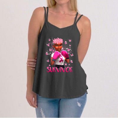 Black Women Breast Cancer Survivor Breast Cancer Awareness Women's Strappy Tank