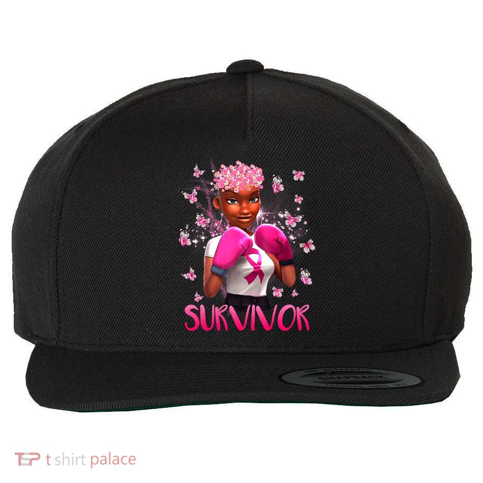 Black Women Breast Cancer Survivor Breast Cancer Awareness Wool Snapback Cap