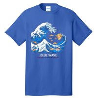 Blue Wave Big Fish Eat Little Fish Trump Hair Tall T-Shirt