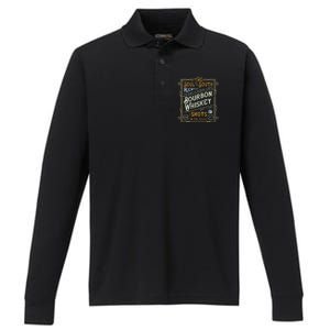 Bourbon Whiskey Performance Long Sleeve Polo