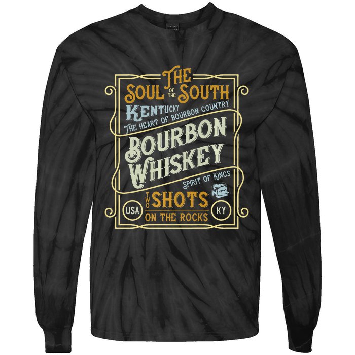 Bourbon Whiskey Tie-Dye Long Sleeve Shirt