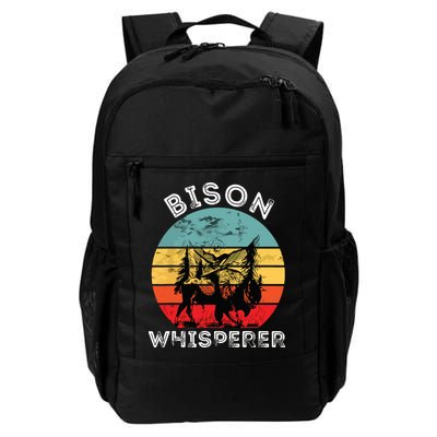 Bison Whisperer Buffalo Cattle Vintage Retro Sunset Colorado Backpack