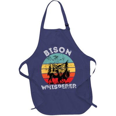Bison Whisperer Buffalo Cattle Vintage Retro Sunset Colorado Apron