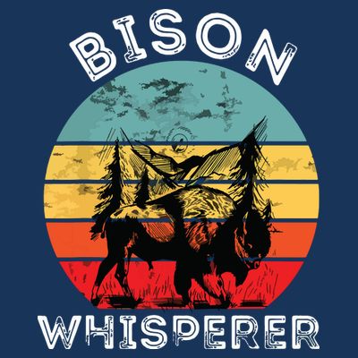 Bison Whisperer Buffalo Cattle Vintage Retro Sunset Colorado T-Shirt