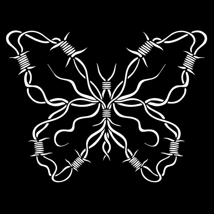 Barbed Wire Butterfly Cooling Performance Crew T-Shirt
