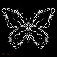 Barbed Wire Butterfly Tall T-Shirt