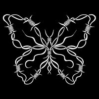 Barbed Wire Butterfly Drawstring Bag