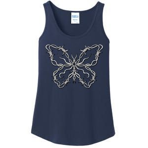 Barbed Wire Butterfly Ladies Essential Tank