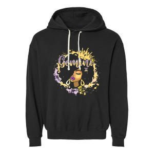 Black Women Birthday Melanin Girl Gemini Queen Garment-Dyed Fleece Hoodie